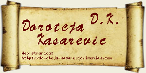 Doroteja Kašarević vizit kartica